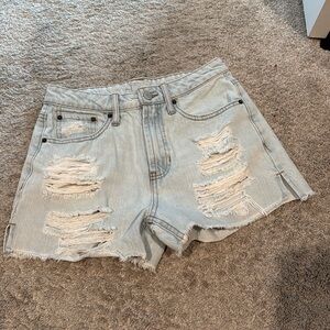 Distressed Denim Shorts
